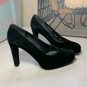 Stewart Weitzman  black suede heels